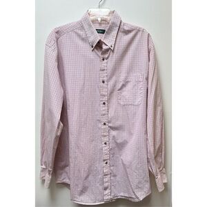 Bobby Jones mens pink striped button down 1 pocket dress shirt size XL  #31-0794